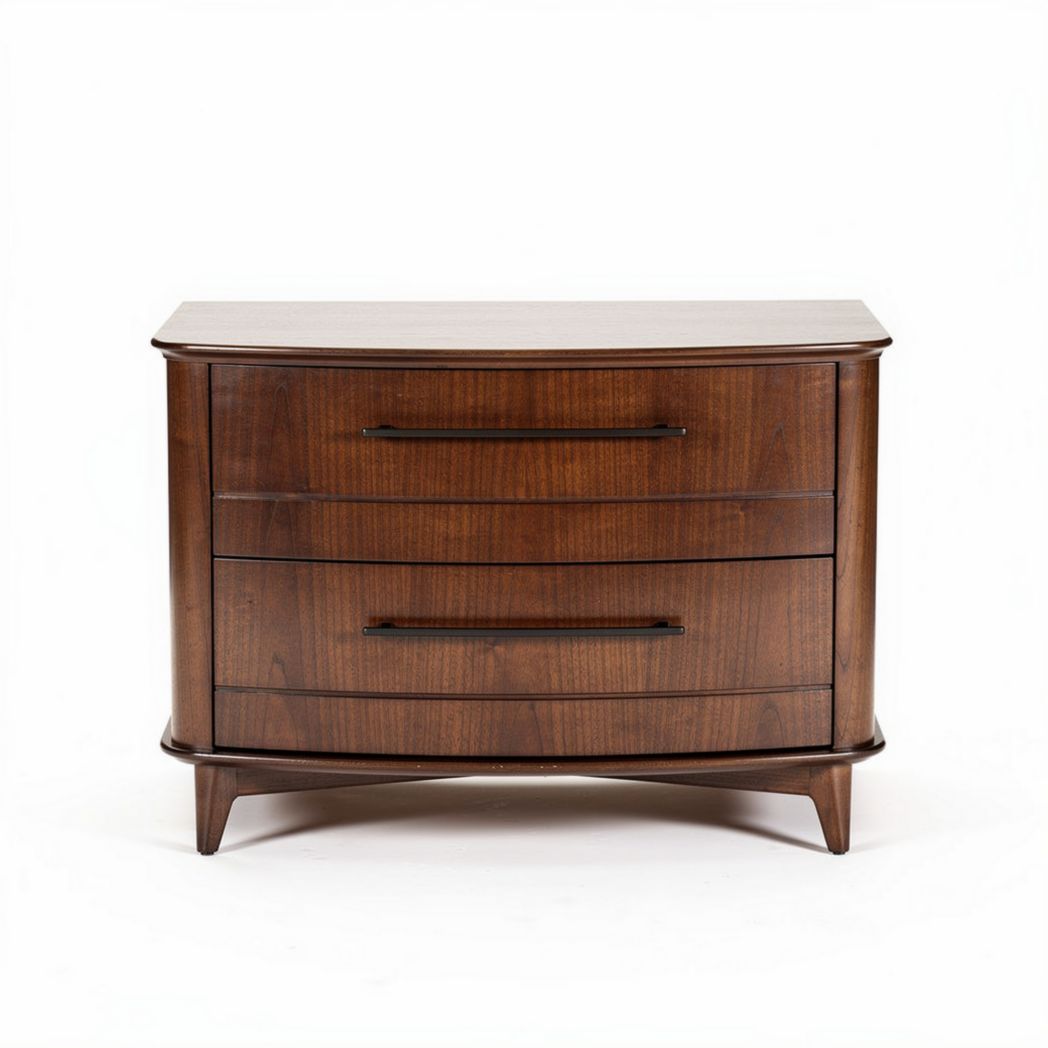 Wooden dresser with three drawers in walnut finish 60 x 40 x 30cm